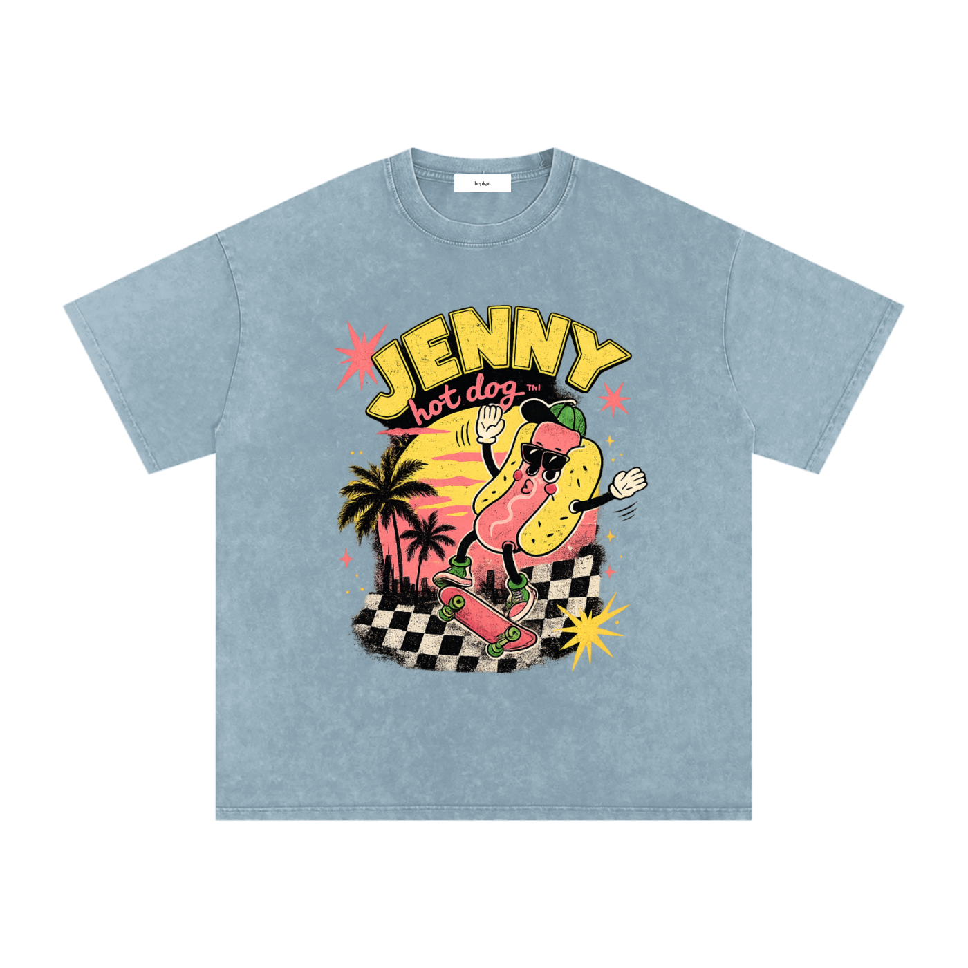 Snow Washed Oversized Cotton T-Shirt