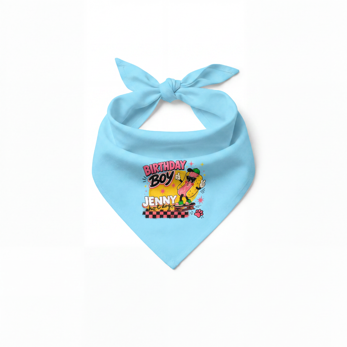 Birthday Boy Pet Bandana — Personalized ‘Jenny’ Cute Party Design for Dogs & Cats