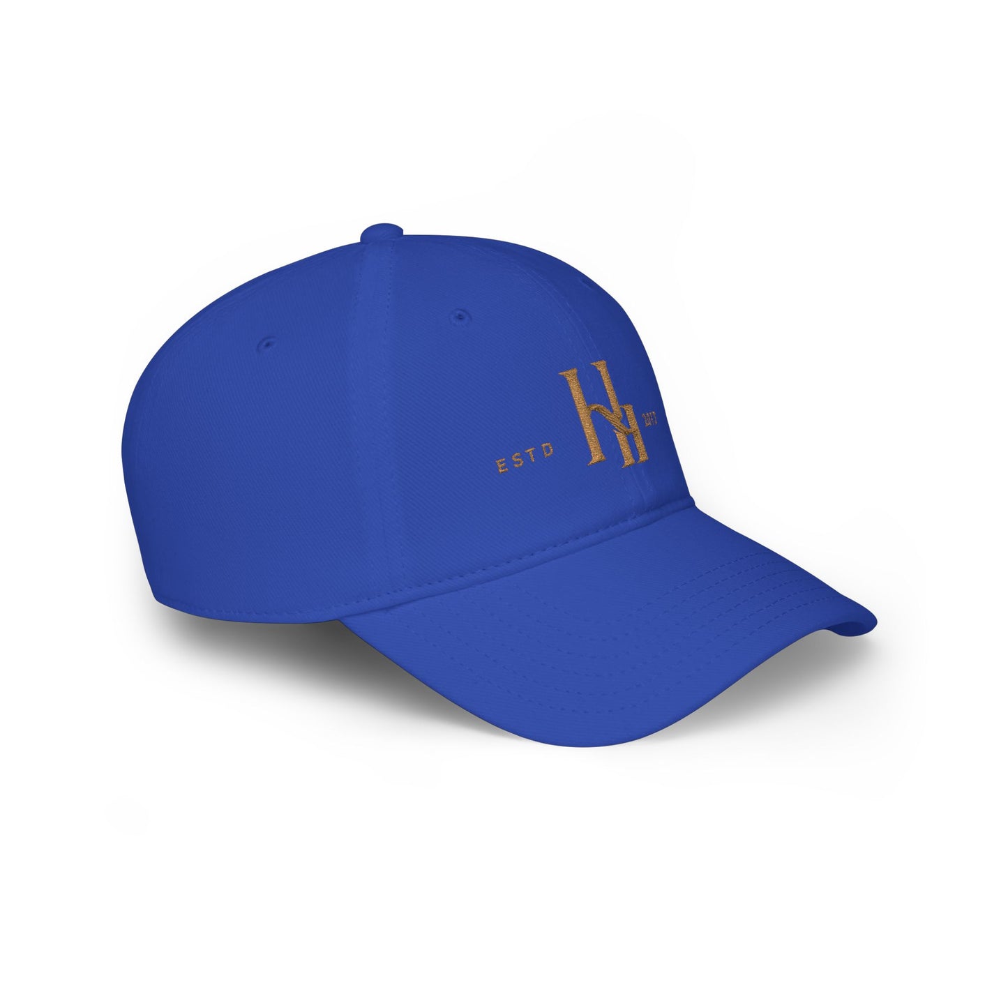 Low Profile Baseball Cap with Gold 'H' Monogram (ESTD 2018)