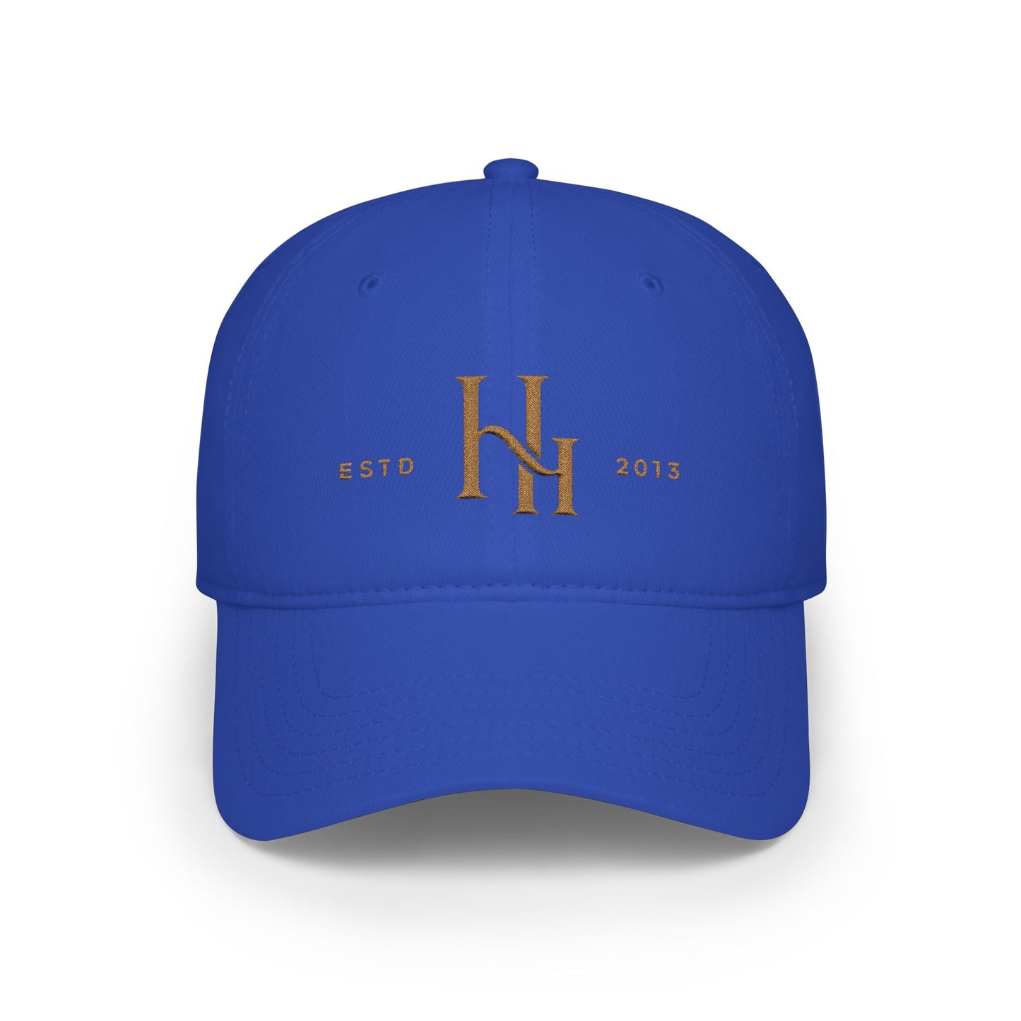 Low Profile Baseball Cap with Gold 'H' Monogram (ESTD 2018)