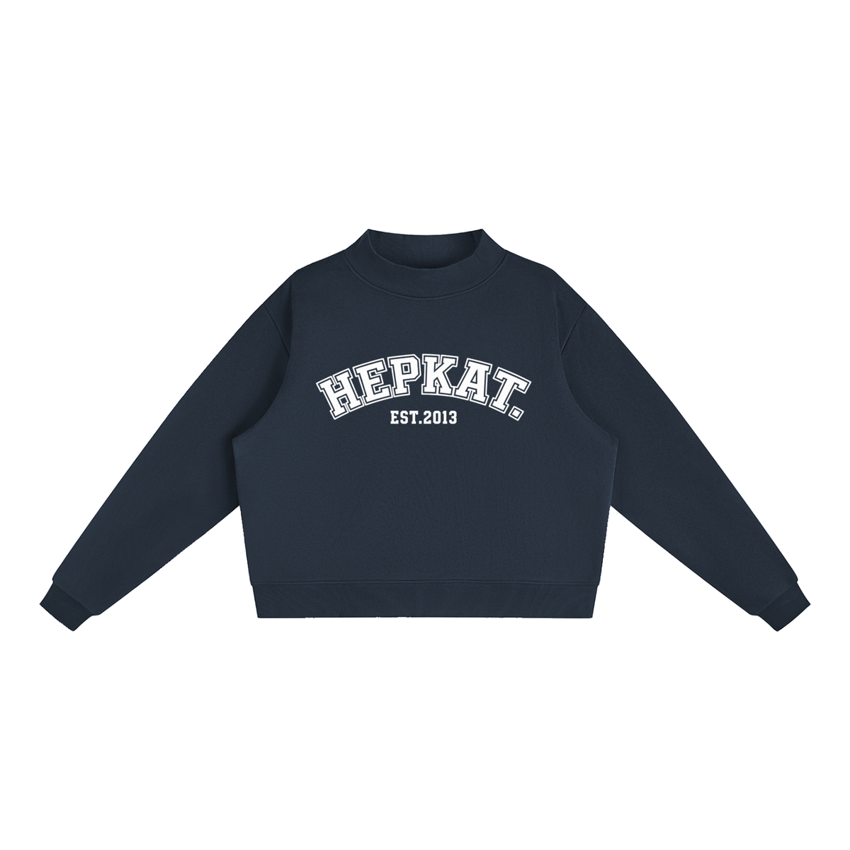 Essential Fleece Mock-Neck Crew Sweatshirt
