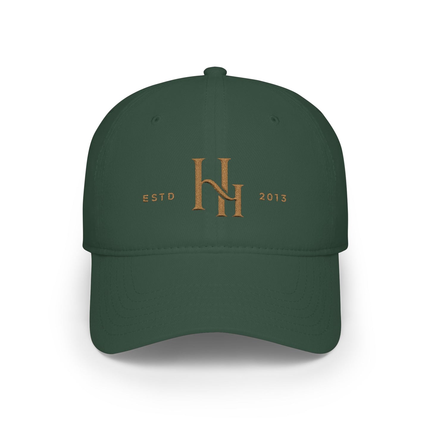 Low Profile Baseball Cap with Gold 'H' Monogram (ESTD 2018)