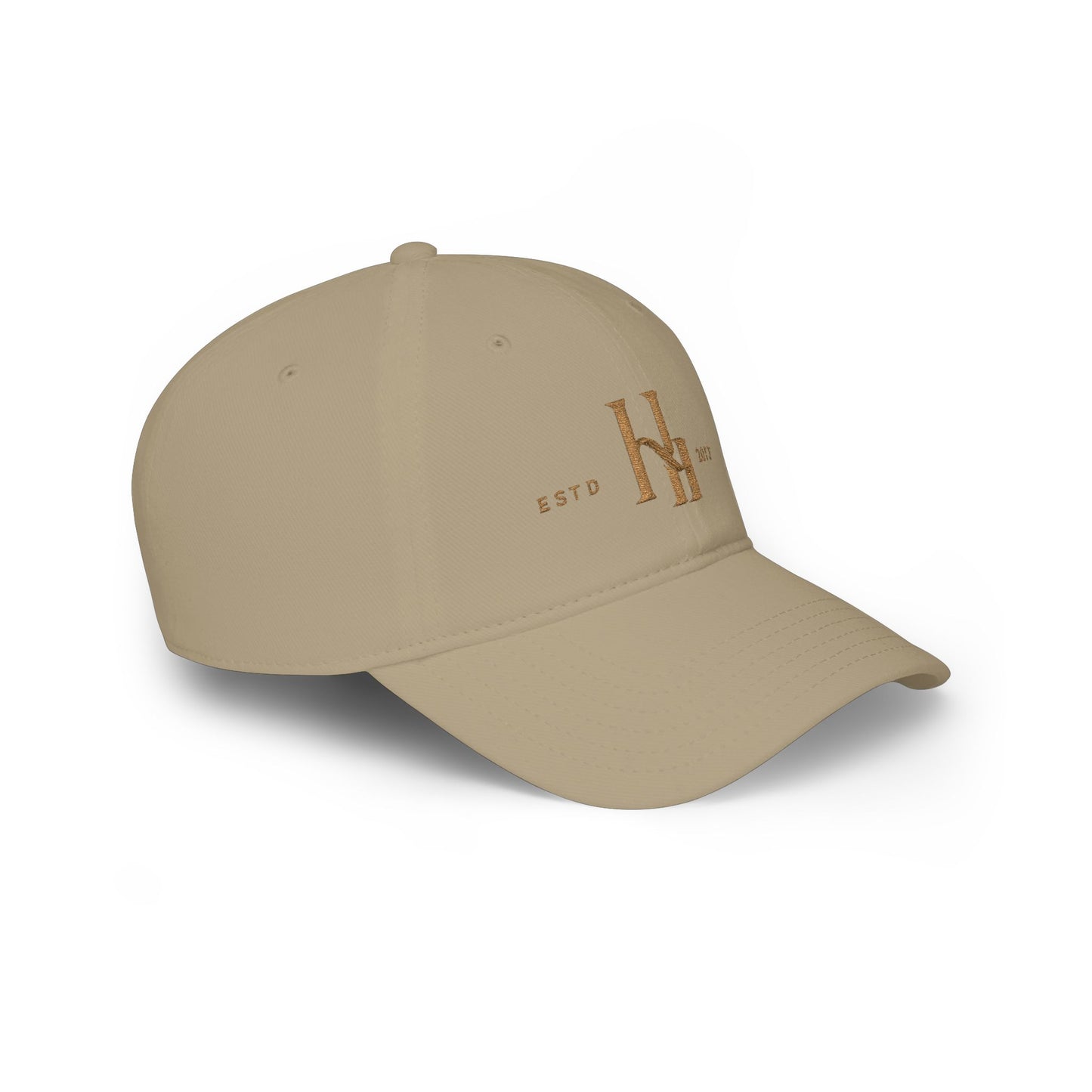 Low Profile Baseball Cap with Gold 'H' Monogram (ESTD 2018)