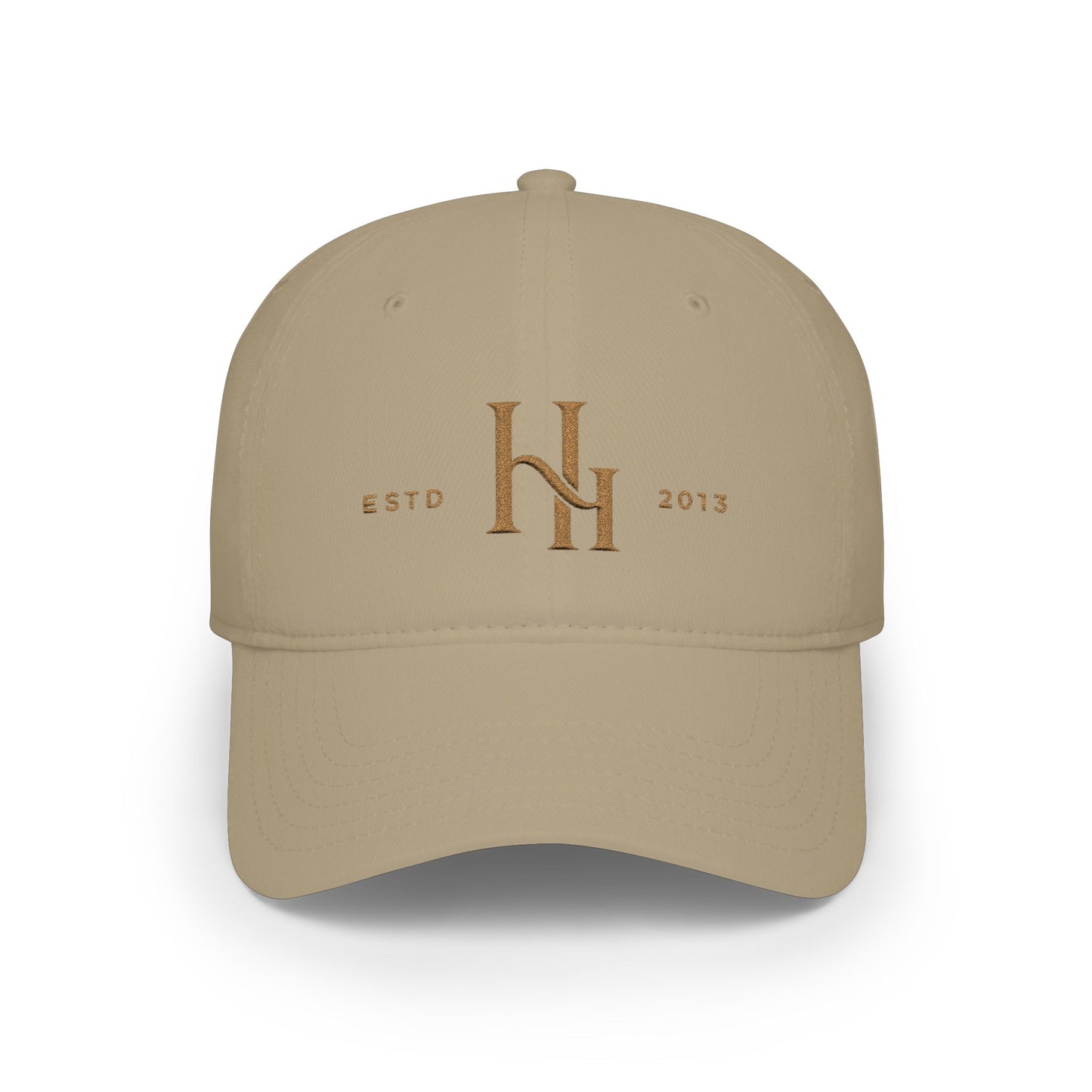 Low Profile Baseball Cap with Gold 'H' Monogram (ESTD 2018)