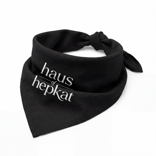 Pet Bandana — 'haus of hepkat' Black Triangle Bandana for Dogs & Cats