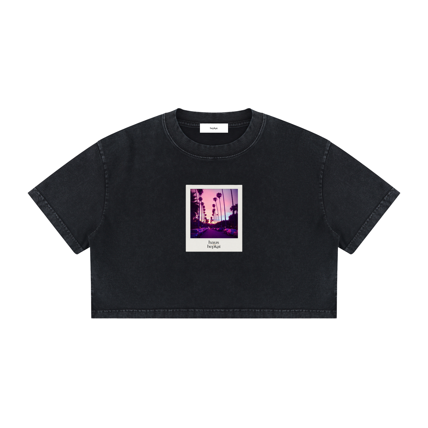 Women's Mineral Wash Cotton Crop T-Shirt