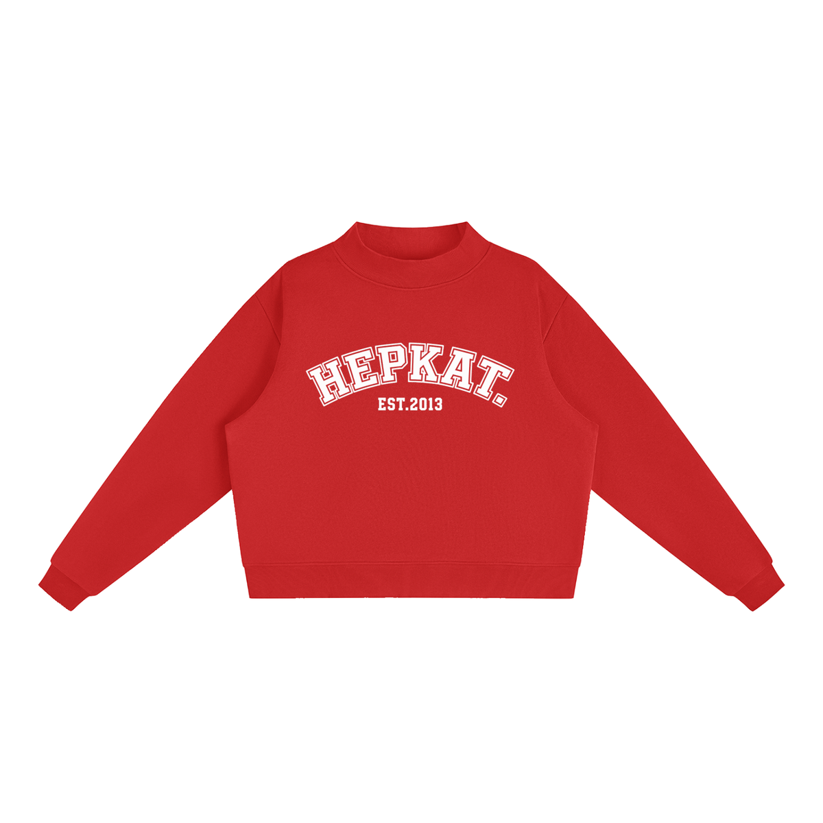 Essential Fleece Mock-Neck Crew Sweatshirt
