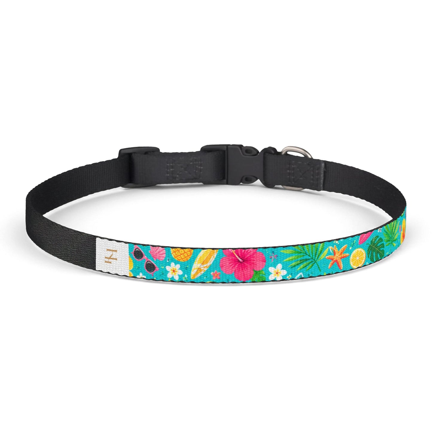 Tropical Floral Dog Collar – Clip-On Pet Collar for Small & Medium Dogs