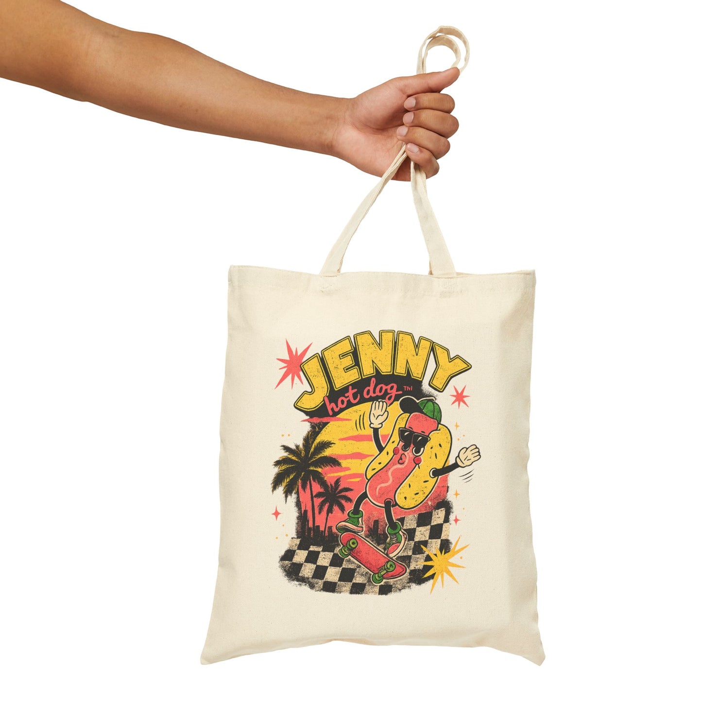 Tote Bag — Retro 'Jenny Hot Dog' Vintage Surf Palm Beach Market Tote