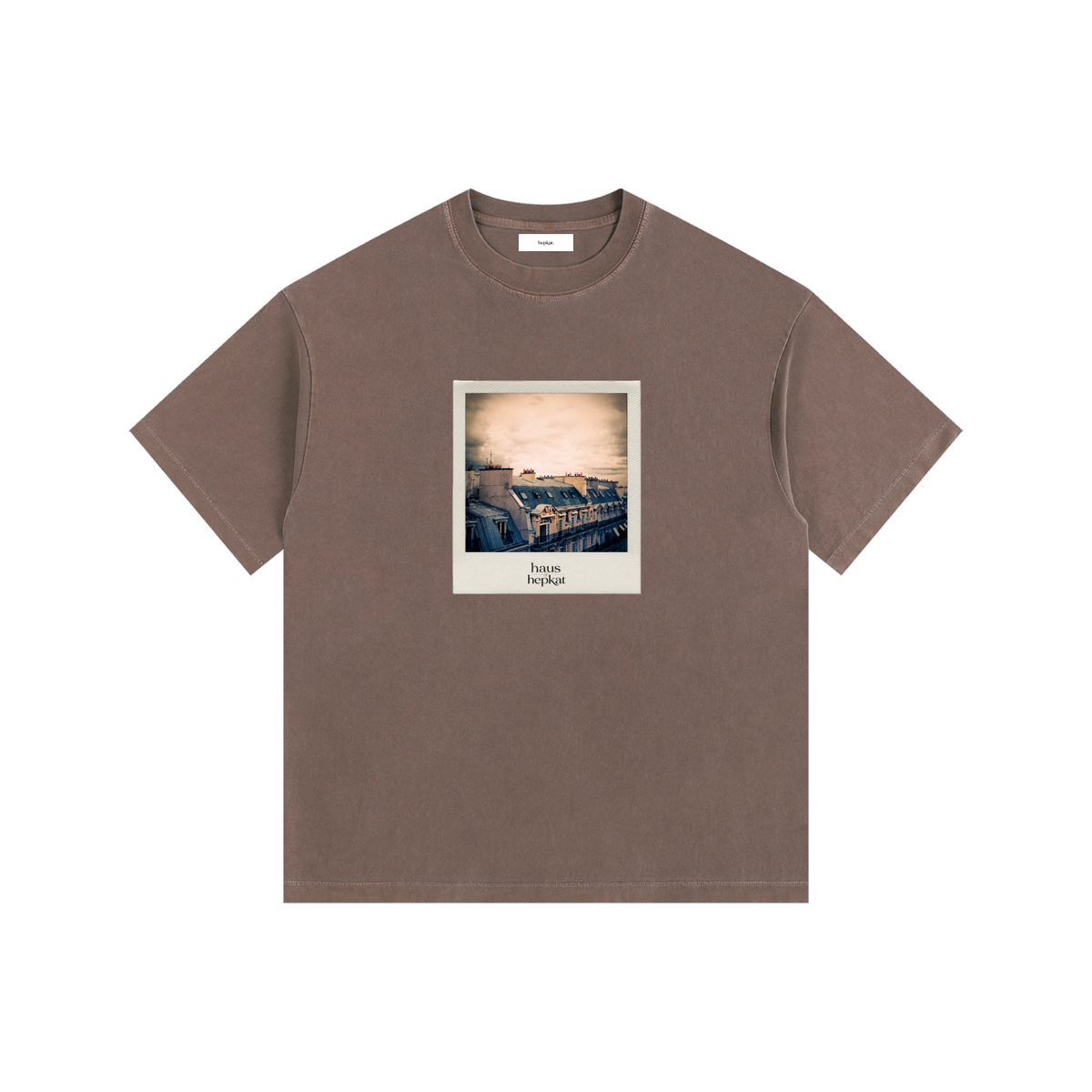 Paris Vintage Washed Oversized Cotton T-Shirt