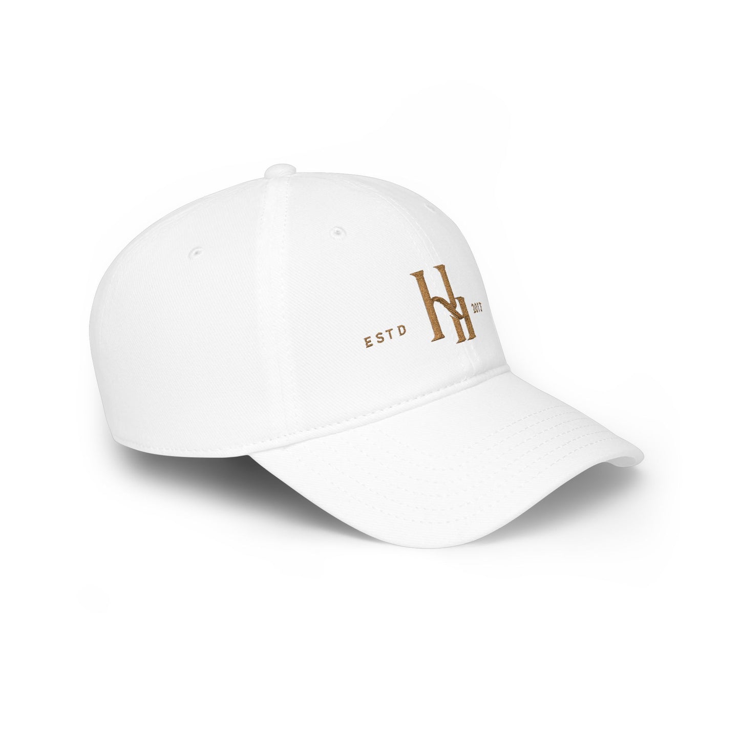 Low Profile Baseball Cap with Gold 'H' Monogram (ESTD 2018)