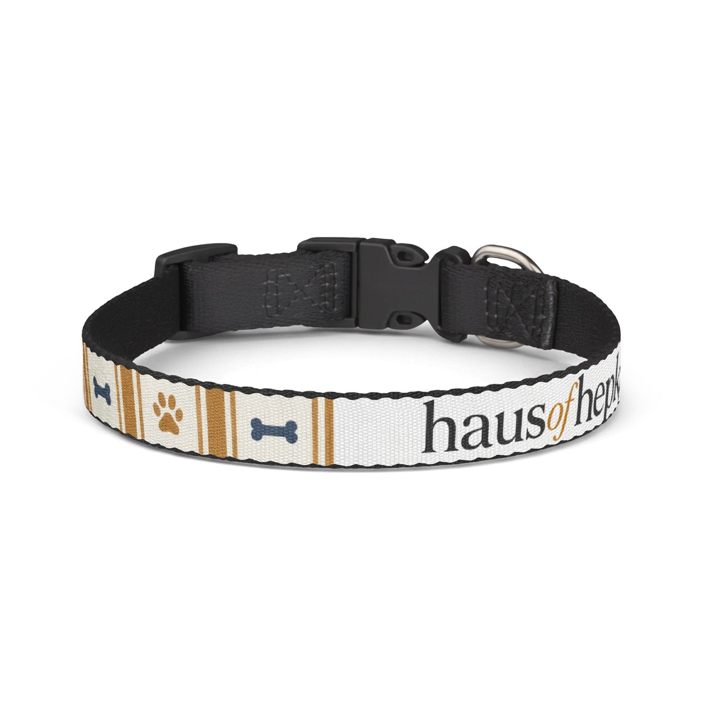 Dog Collar — Haus of Hepkat Patterned Clip-On Collar with Bones & Paws