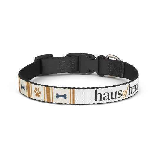Dog Collar — Haus of Hepkat Patterned Clip-On Collar with Bones & Paws