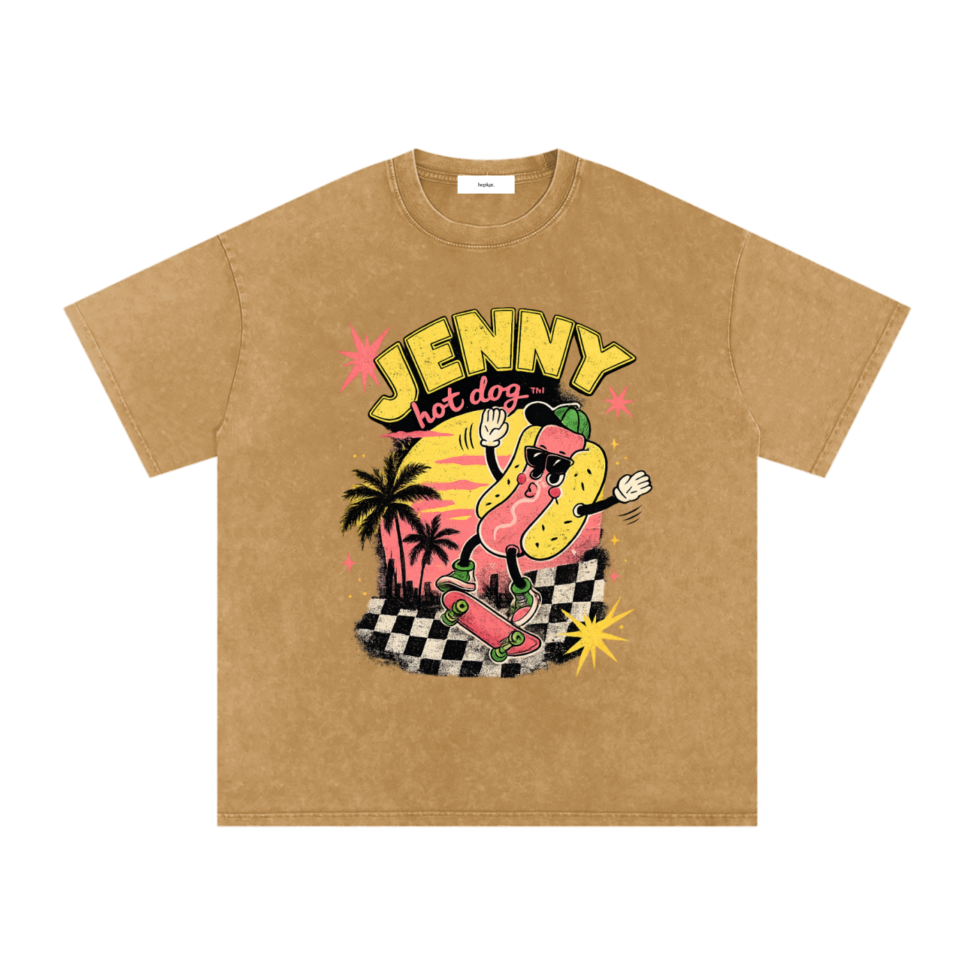 Snow Washed Oversized Cotton T-Shirt