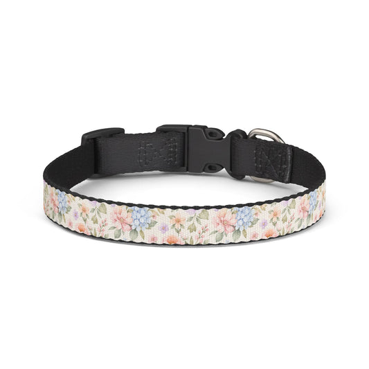 Floral Pet Collar — Pastel Blossom Clip-On Collar for Dogs & Cats