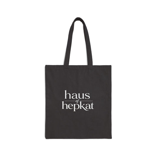 Canvas Tote Bag — 'haus of hepkat' Minimalist Logo Tote