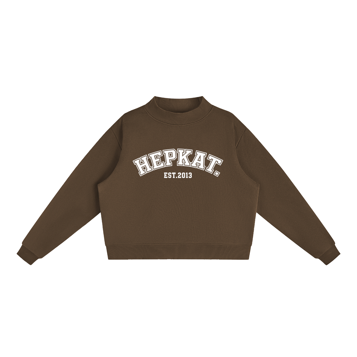 Essential Fleece Mock-Neck Crew Sweatshirt