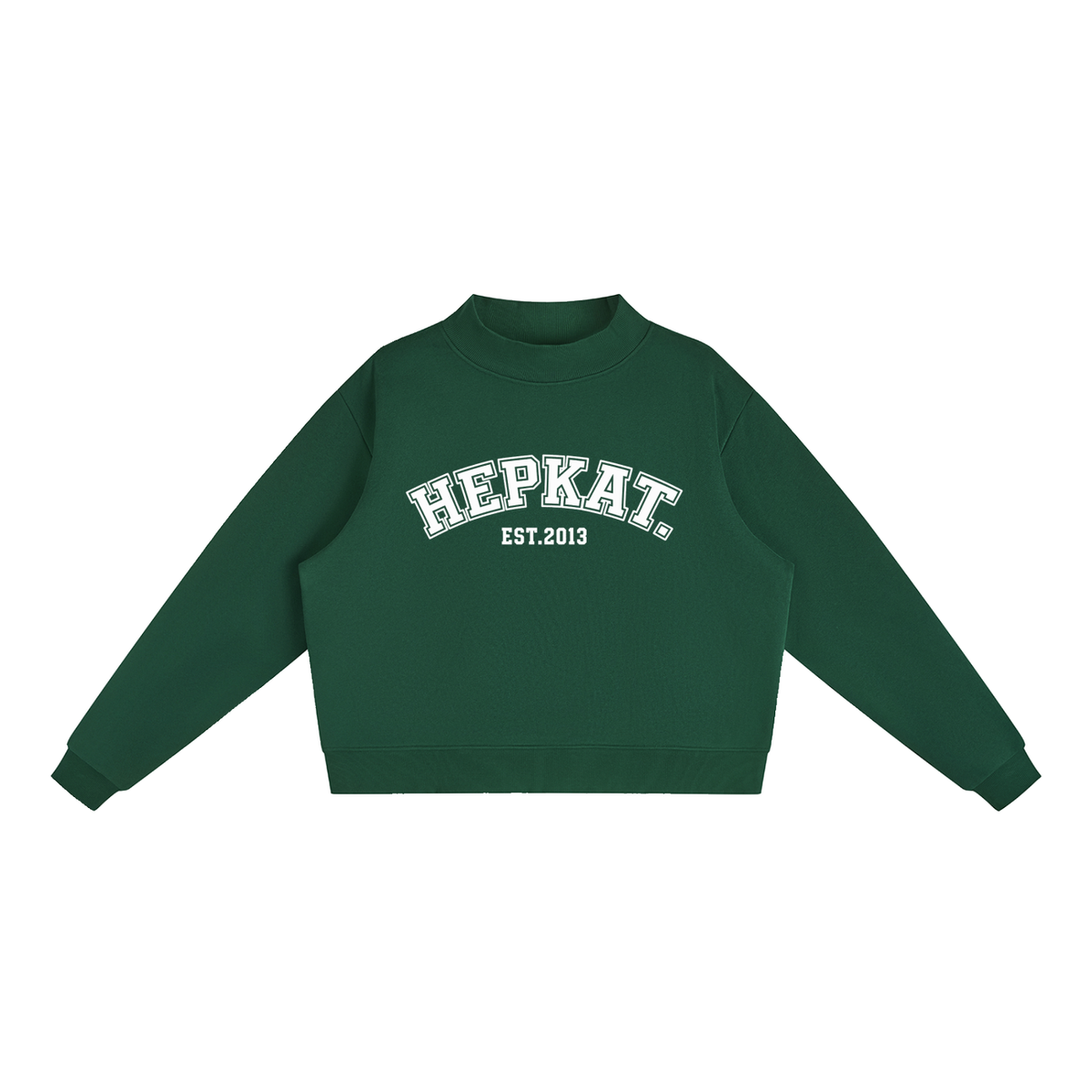Essential Fleece Mock-Neck Crew Sweatshirt