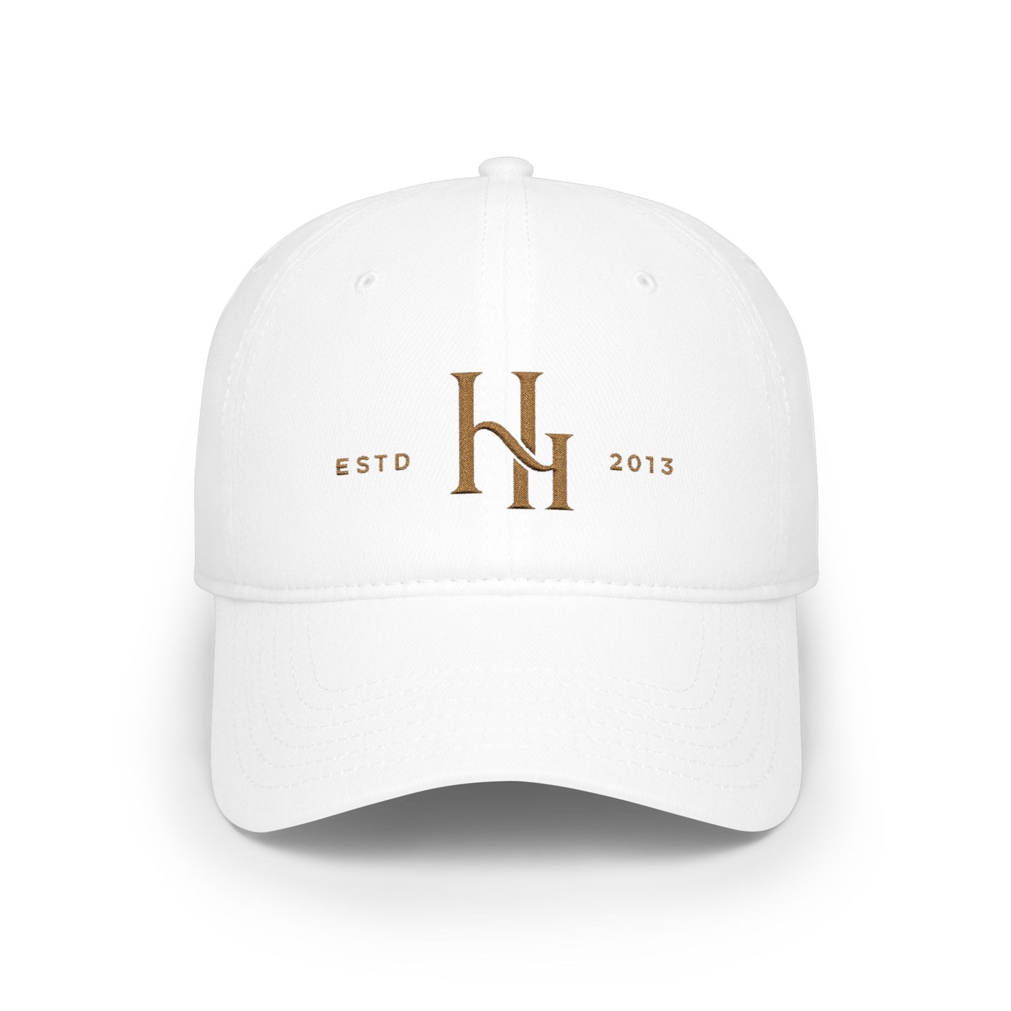 Low Profile Baseball Cap with Gold 'H' Monogram (ESTD 2018)