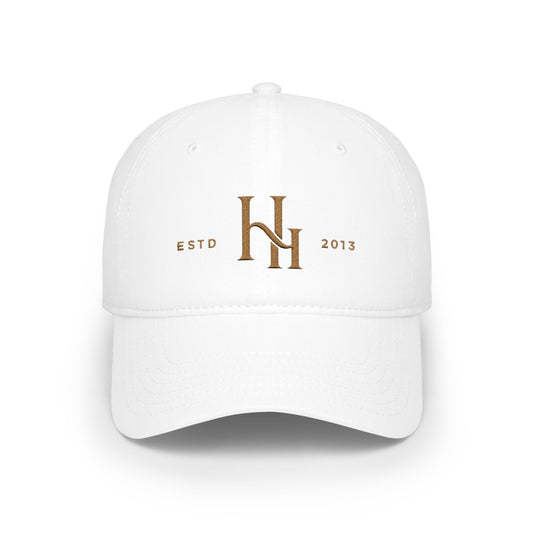Low Profile Baseball Cap with Gold 'H' Monogram (ESTD 2018)