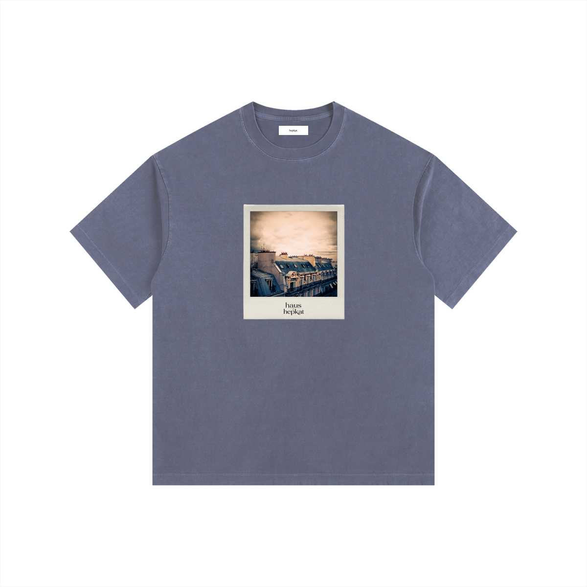 Paris Vintage Washed Oversized Cotton T-Shirt