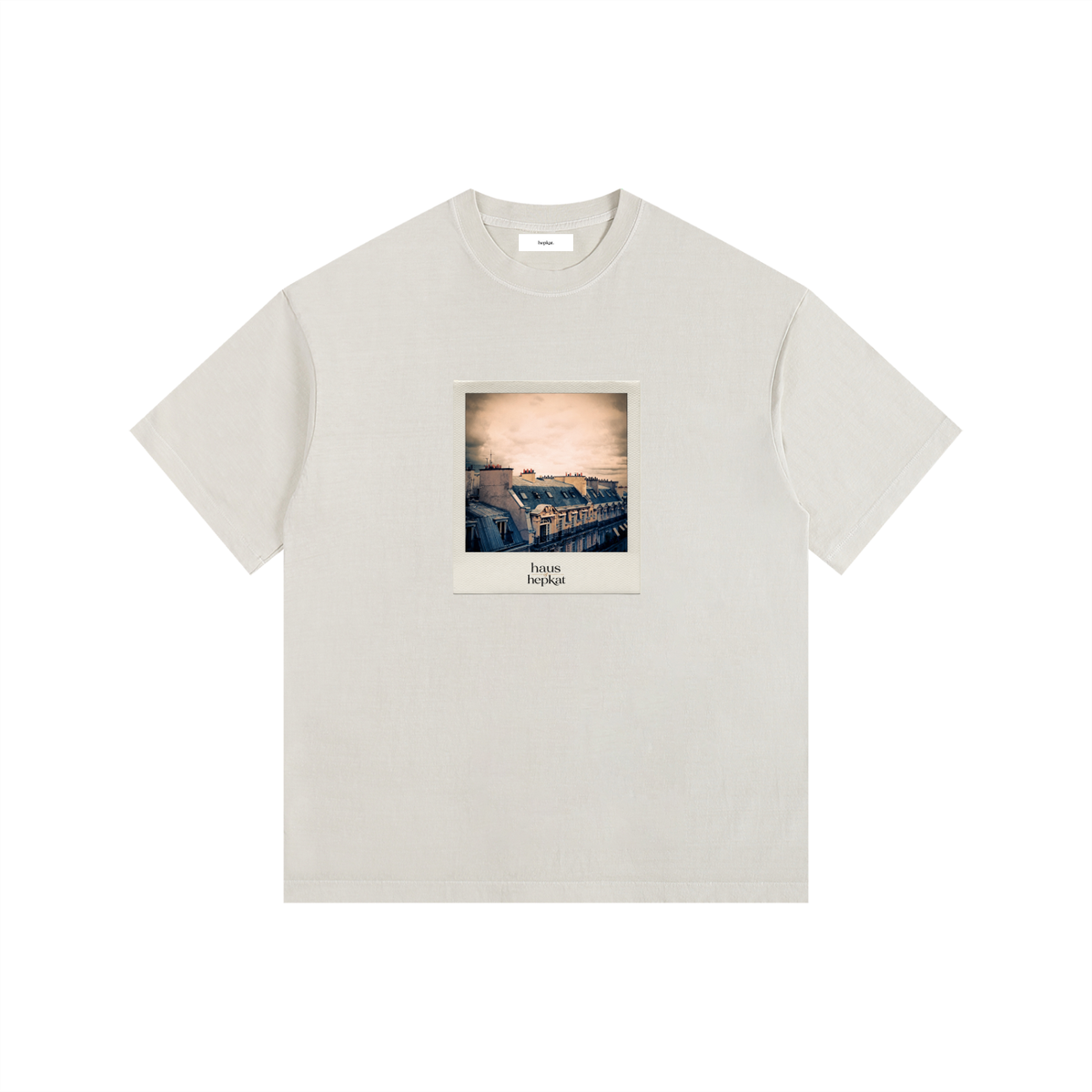 Paris Vintage Washed Oversized Cotton T-Shirt