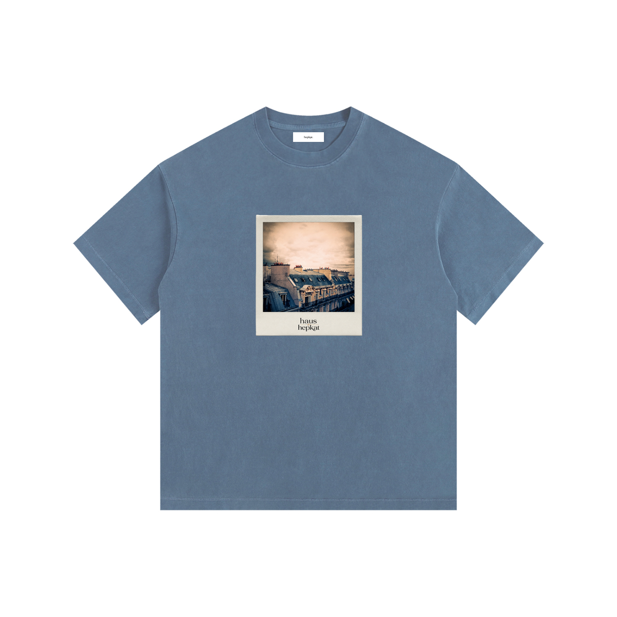 Paris Vintage Washed Oversized Cotton T-Shirt