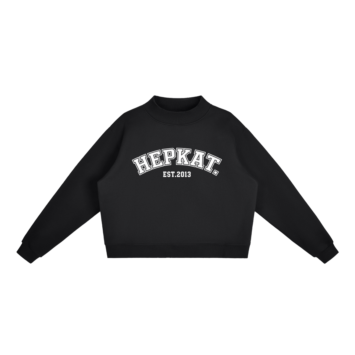 Essential Fleece Mock-Neck Crew Sweatshirt