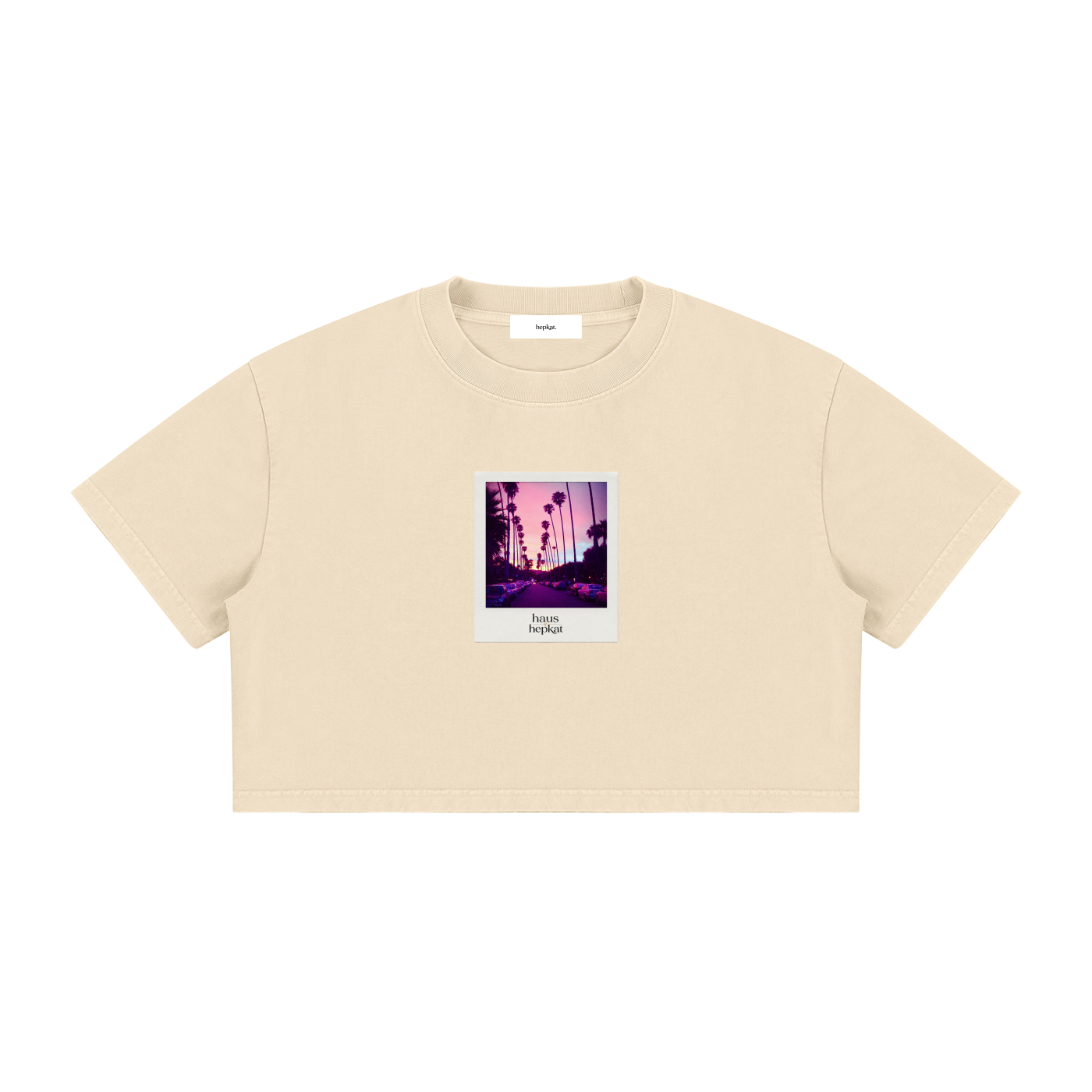 Women's Mineral Wash Cotton Crop T-Shirt