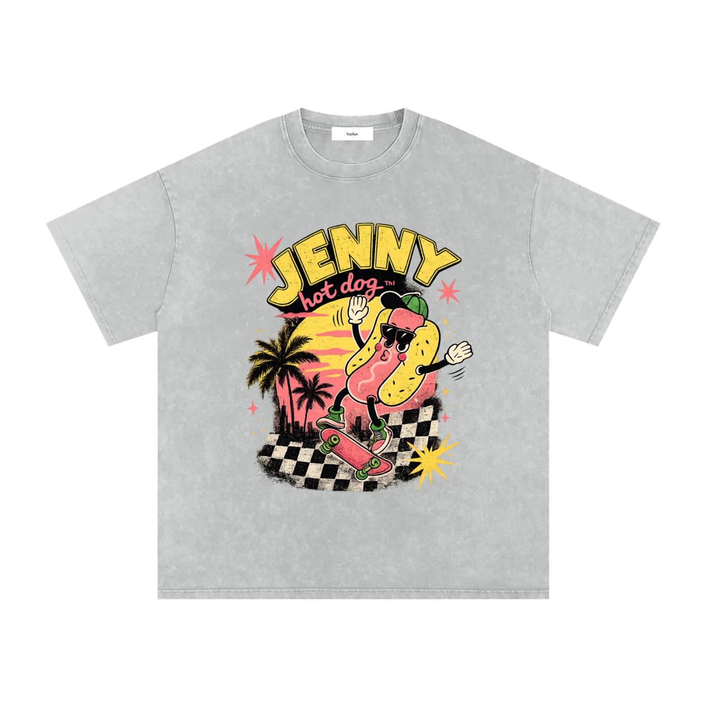 Snow Washed Oversized Cotton T-Shirt